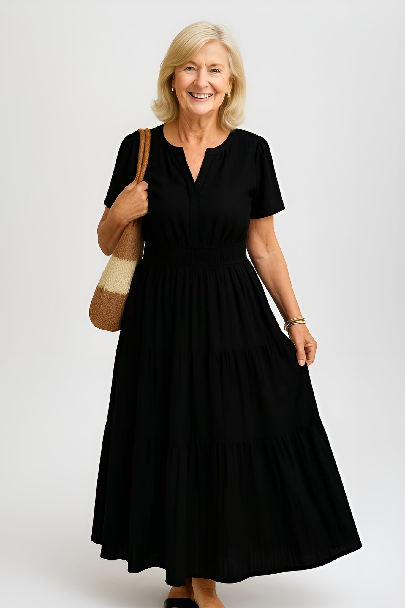 Milly™ | Elegant Slimming Maxi dress with Pockets