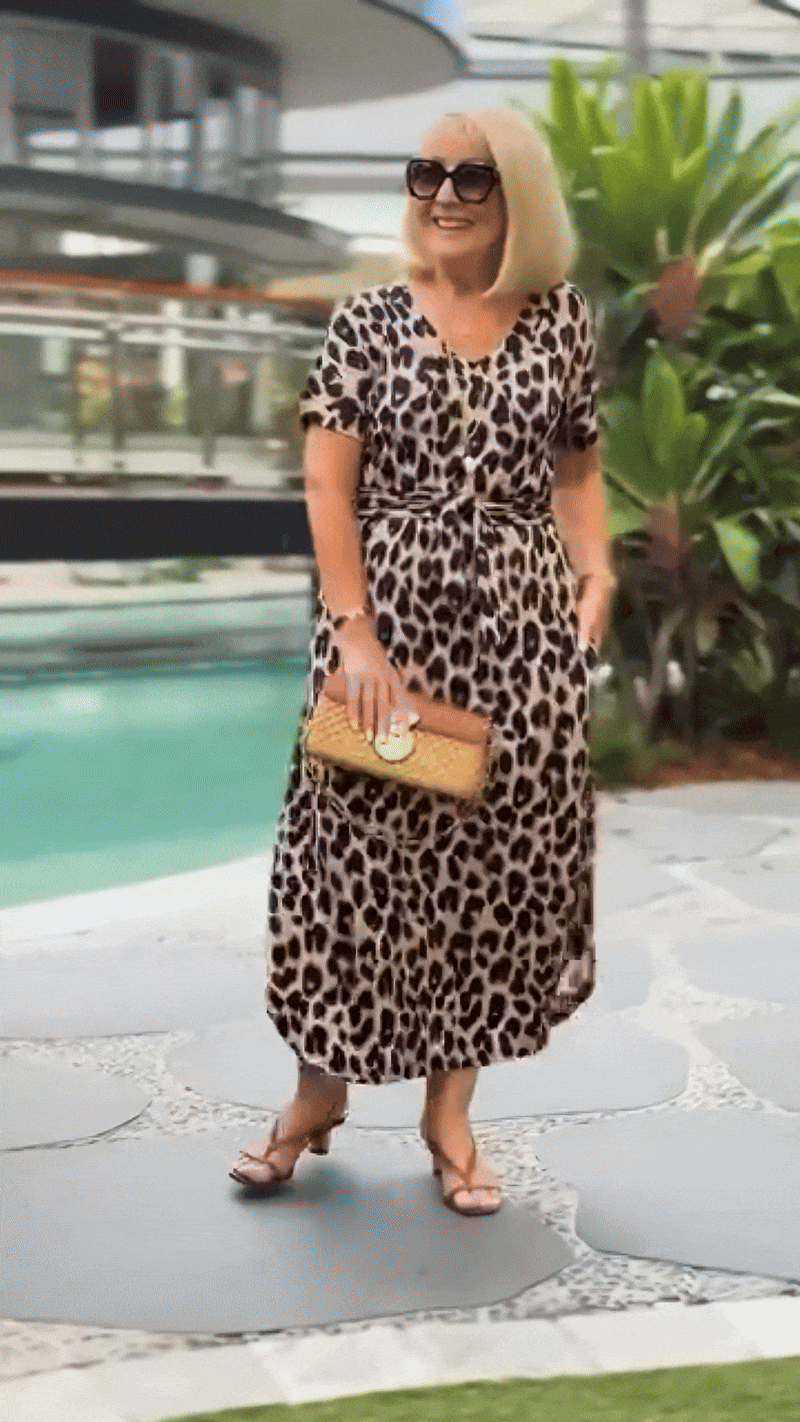 Gail™ | Flattering Leopard Dress