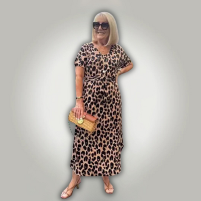 Gail™ | Flattering Leopard Dress