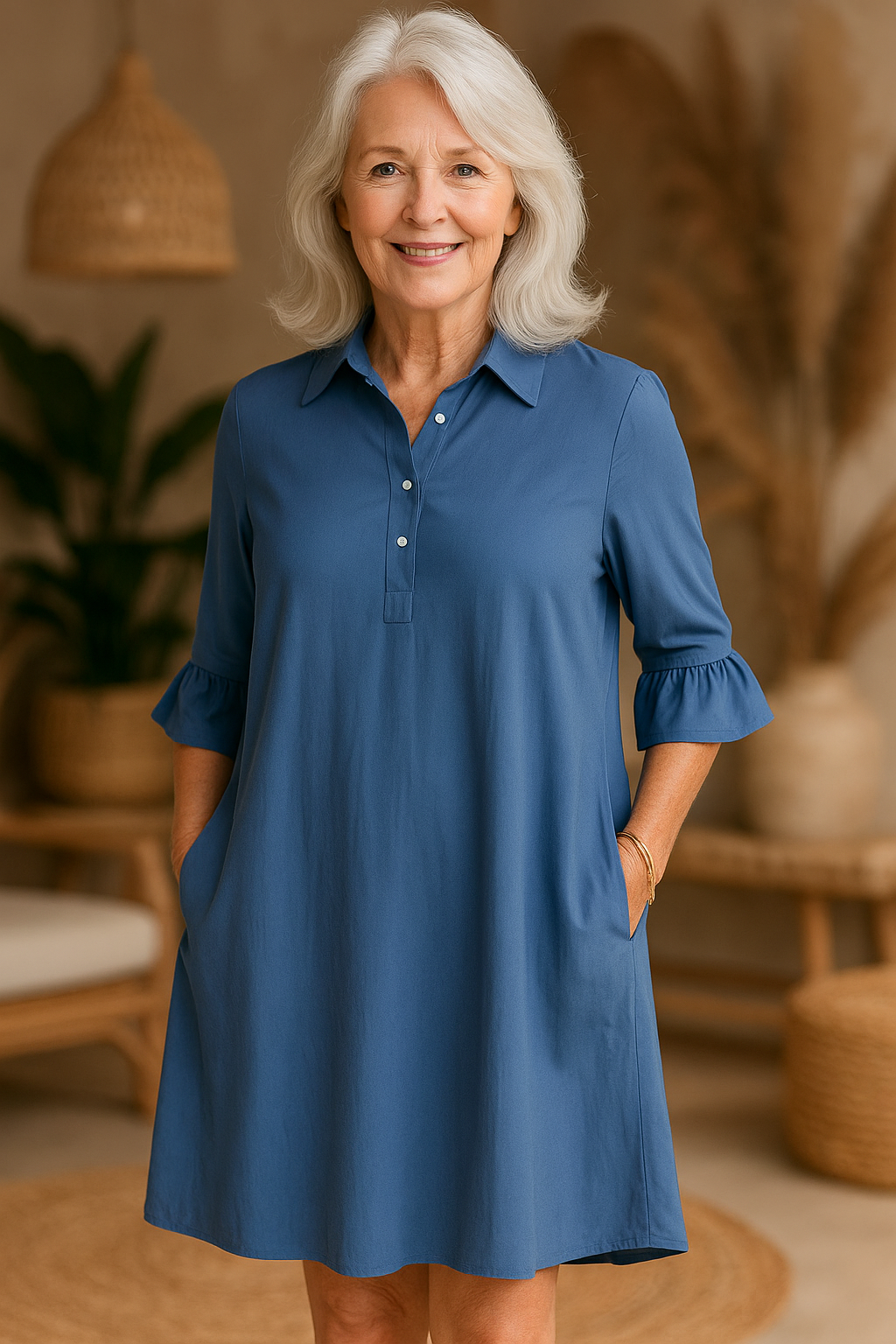 Mara™ | Flattering Shirtdress with Pockets