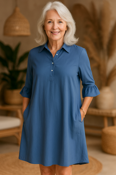 Mara™ | Flattering Shirtdress with Pockets