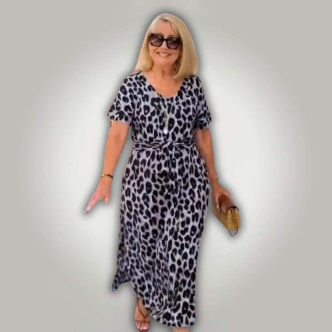 Gail™ | Flattering Leopard Dress