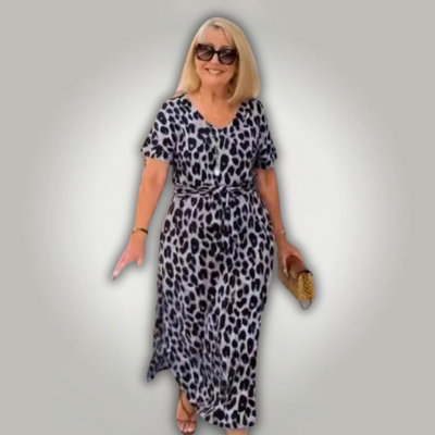 Gail™ | Flattering Leopard Dress