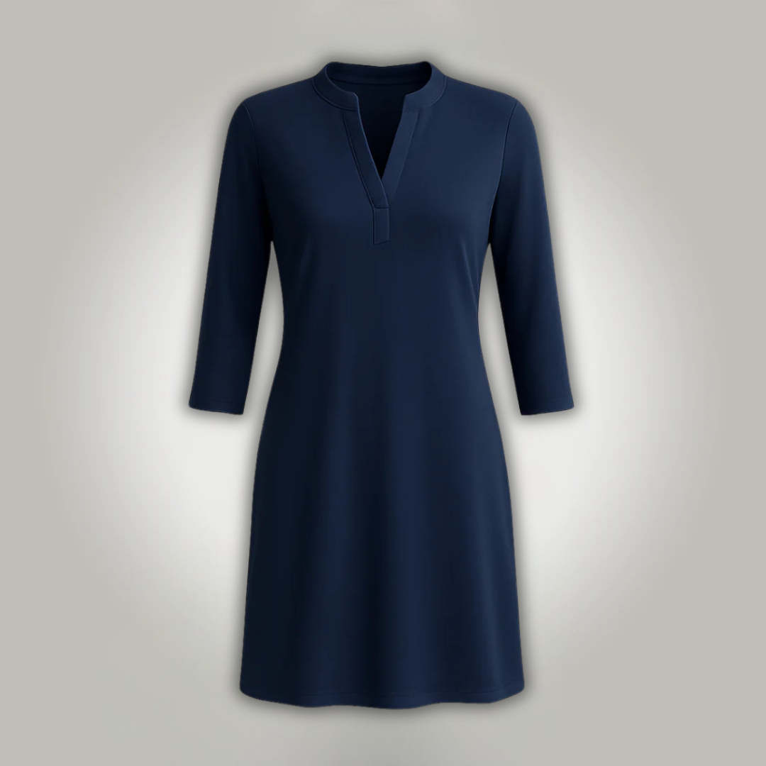 Janelle™ | Flattering V-neck Dress with Pockets