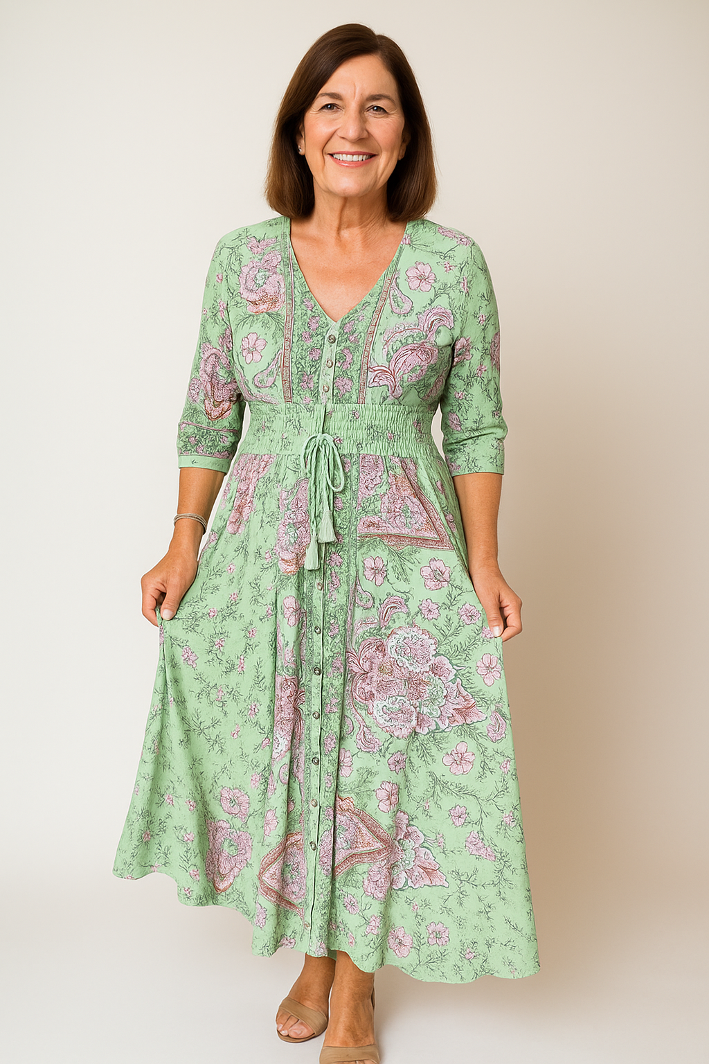 Yvet™ | Flattering Floral Dress