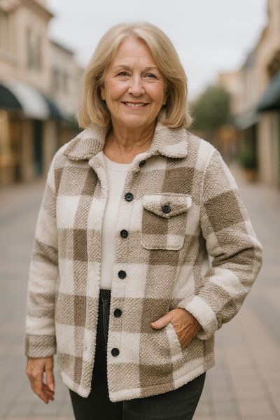 Emmy™ | Everyday Plaid Sherpa Jacket