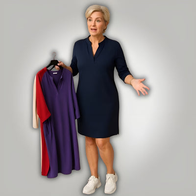 Janelle™ | Flattering V-neck Dress with Pockets