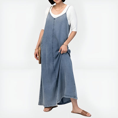 Jacq™ | Loose Denim Maxi Dress