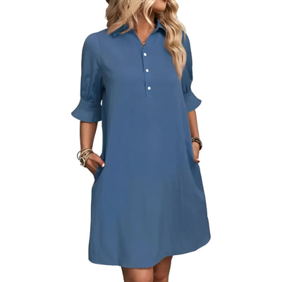 Mara™ | Flattering Shirtdress with Pockets