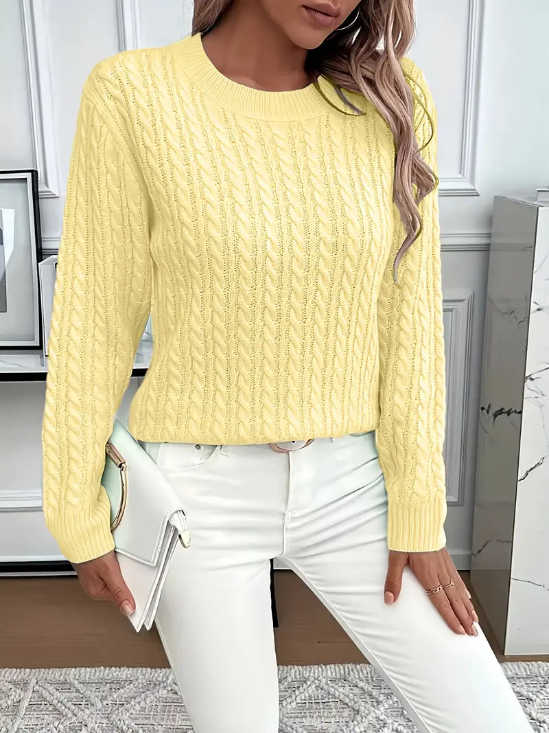 Carole™ | Elegant Knit Crewneck