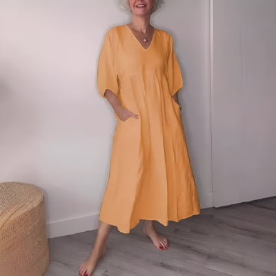 Tamira™ | Comfortable V-Neck Dress with Pockets