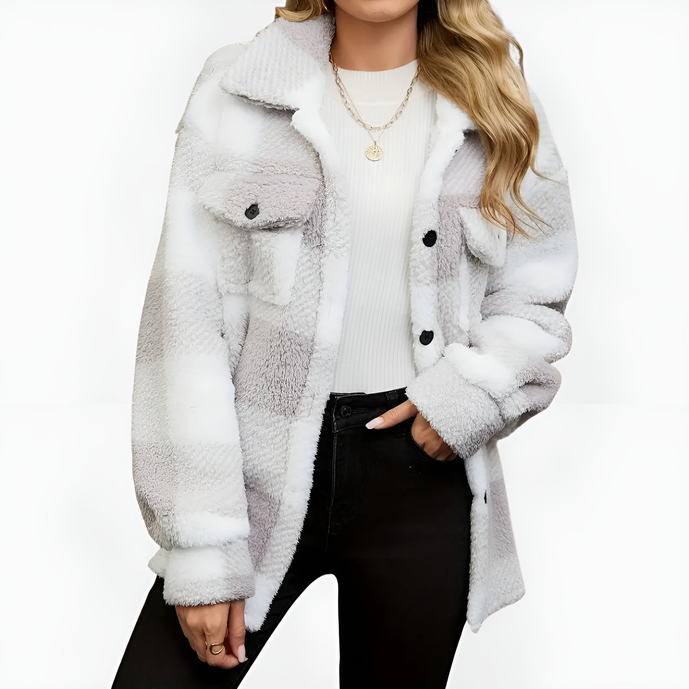 Emmy™ | Everyday Plaid Sherpa Jacket