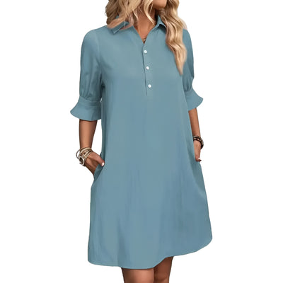 Mara™ | Flattering Shirtdress with Pockets