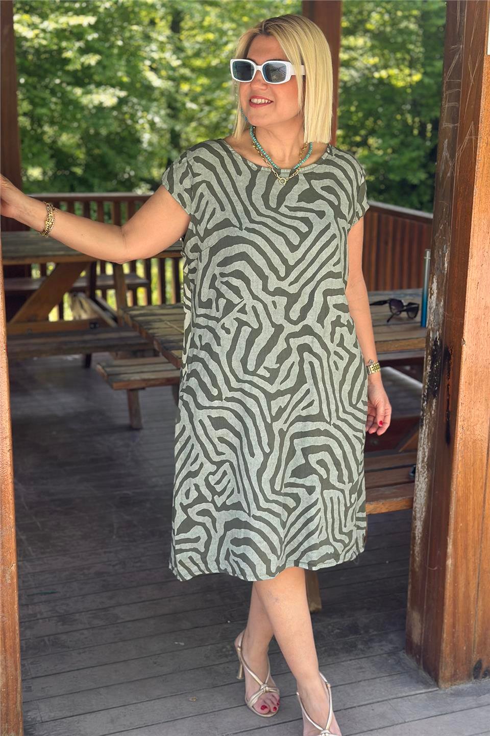 Solene™ | Flattering Zebra Dress