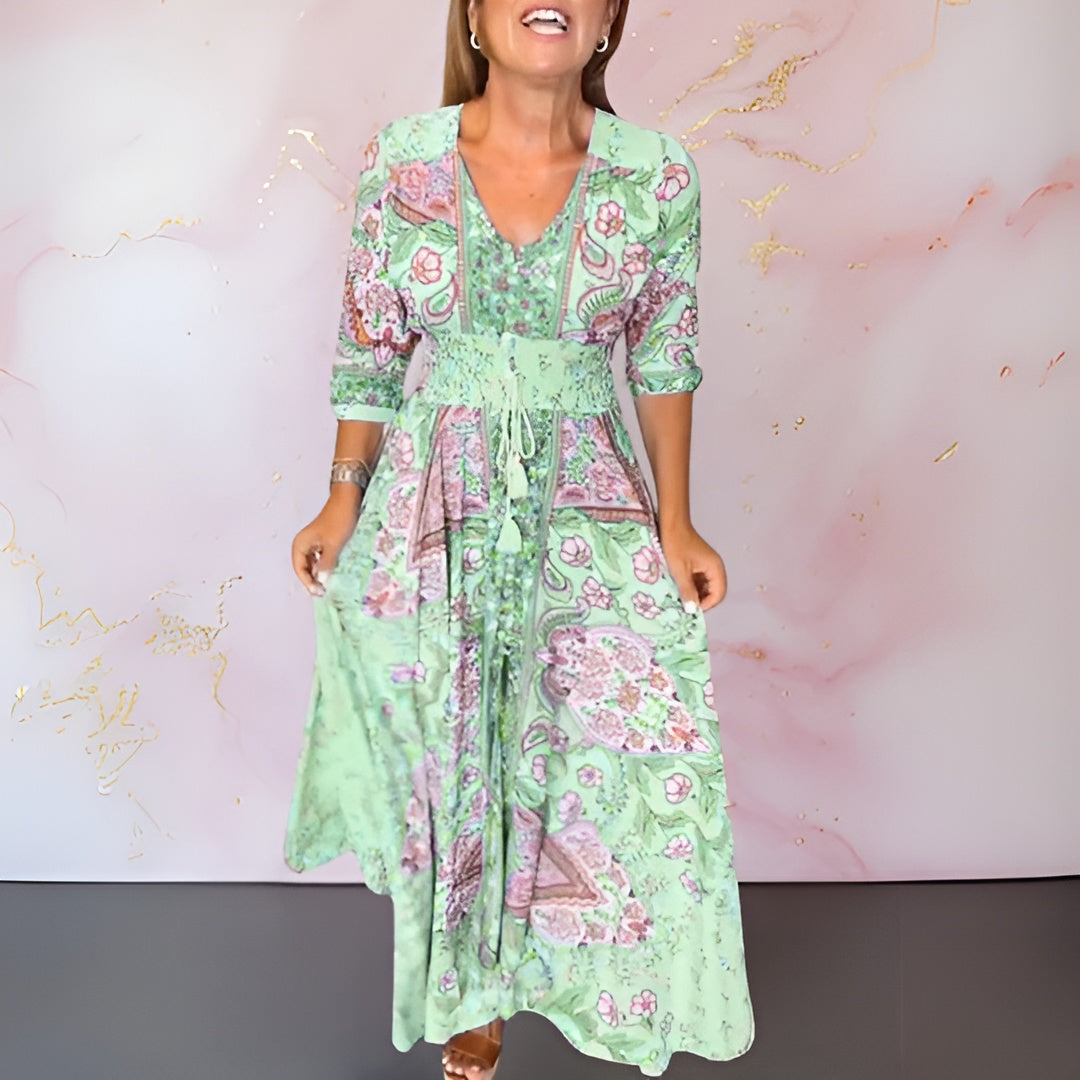 Yvet™ | Flattering Floral Dress