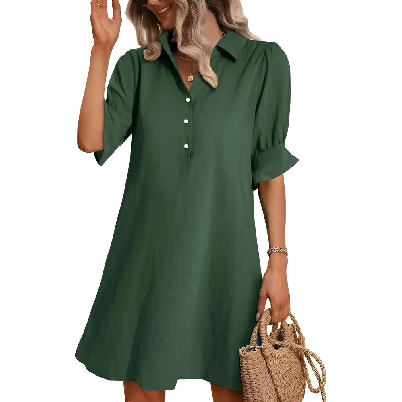 Mara™ | Flattering Shirtdress with Pockets