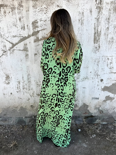 Klair™ | Elegant Leopard Maxi Dress