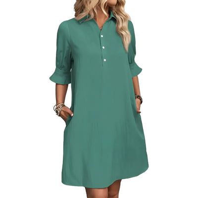 Mara™ | Flattering Shirtdress with Pockets