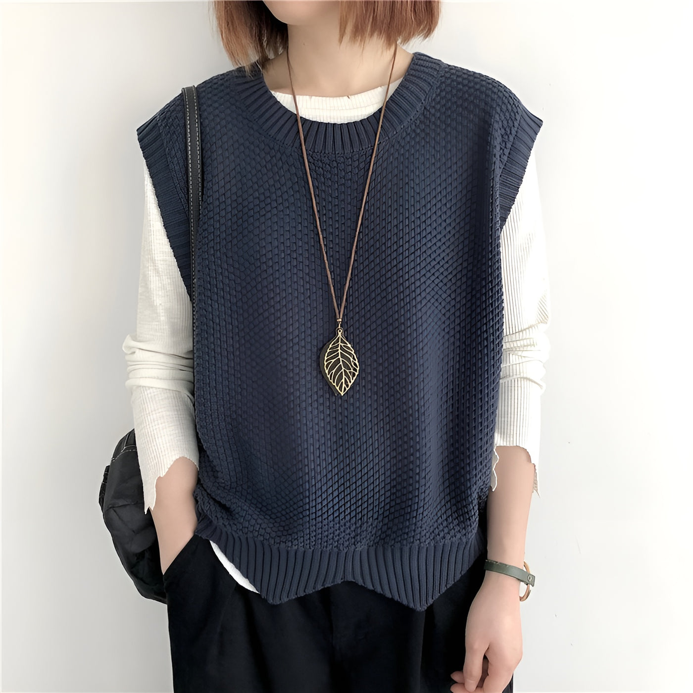 Navy Blue Flattering Everyday Knit Cardigan