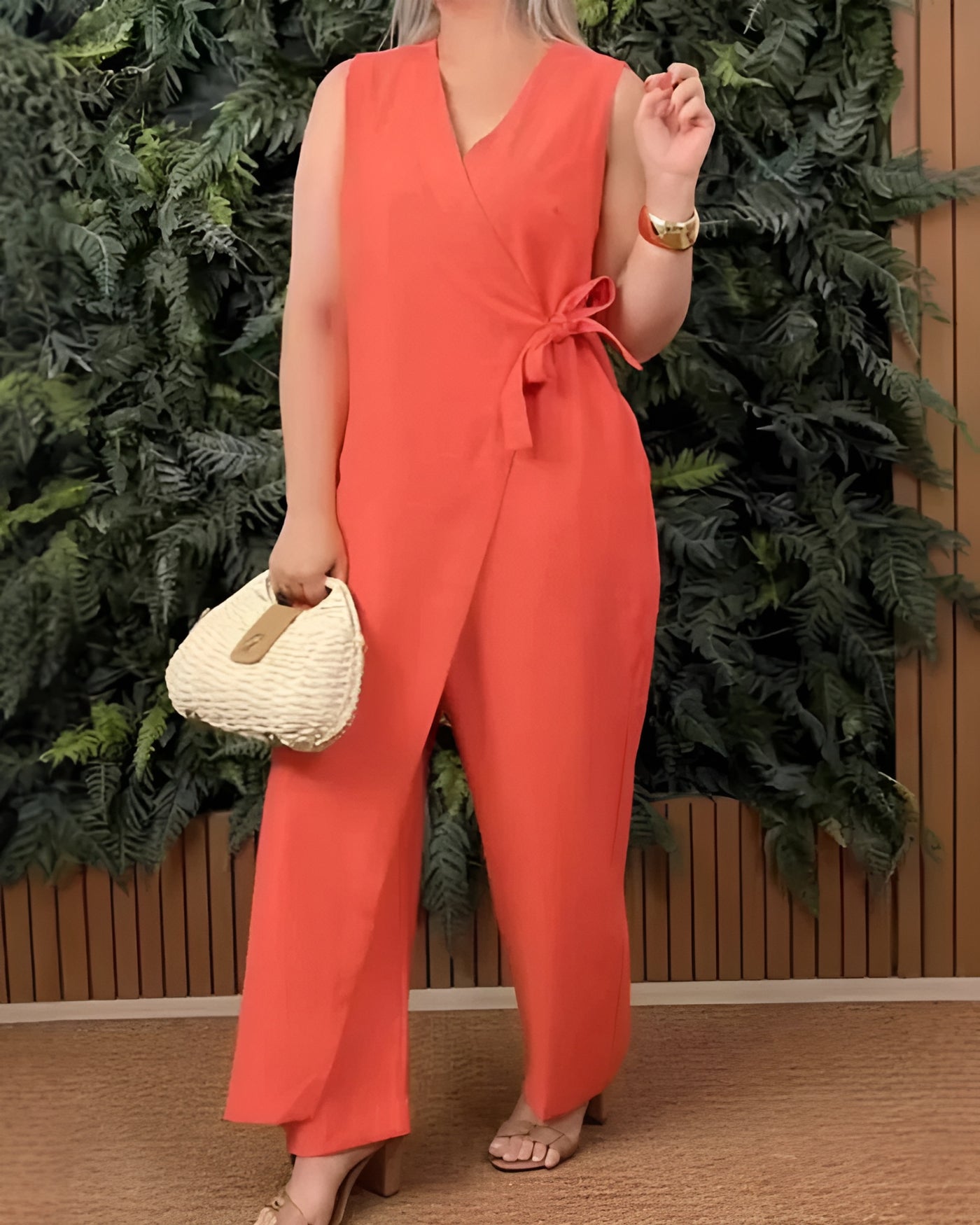 Lara™ | Elegant Tie Wrap Jumpsuit