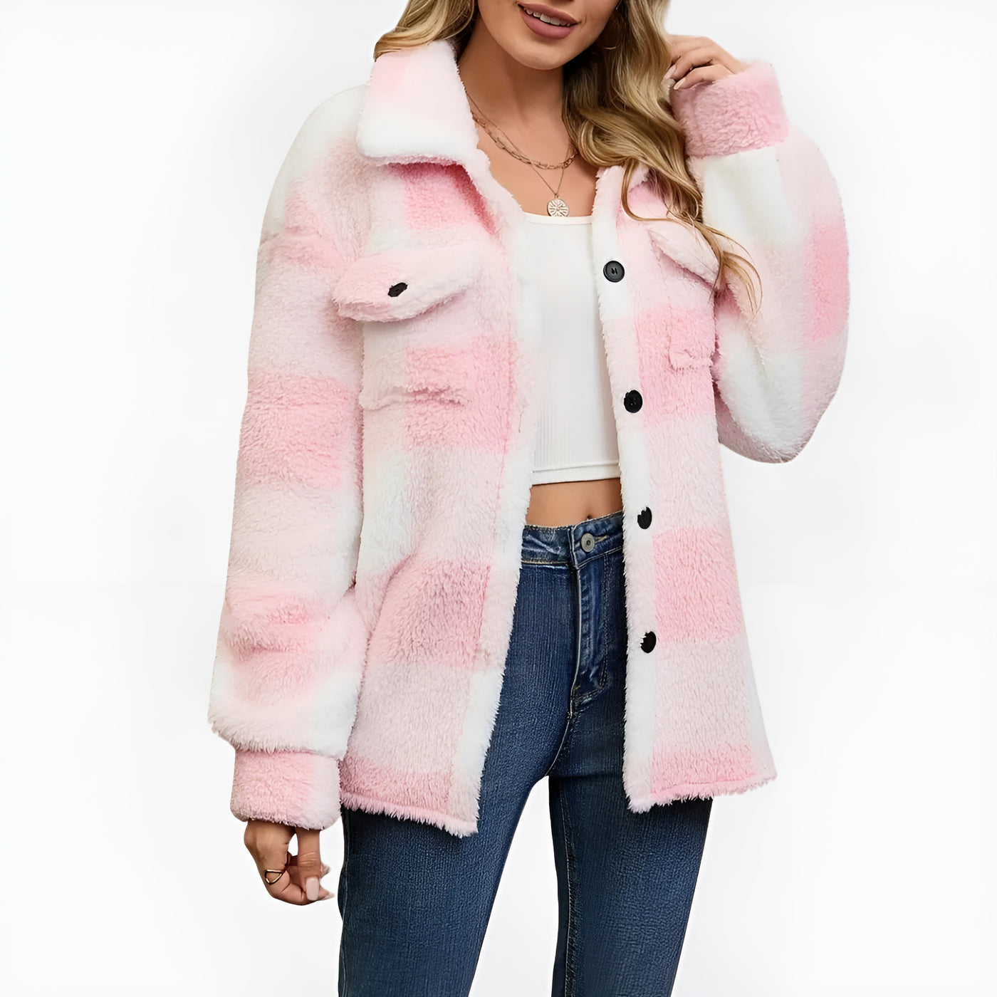 Emmy™ | Everyday Plaid Sherpa Jacket