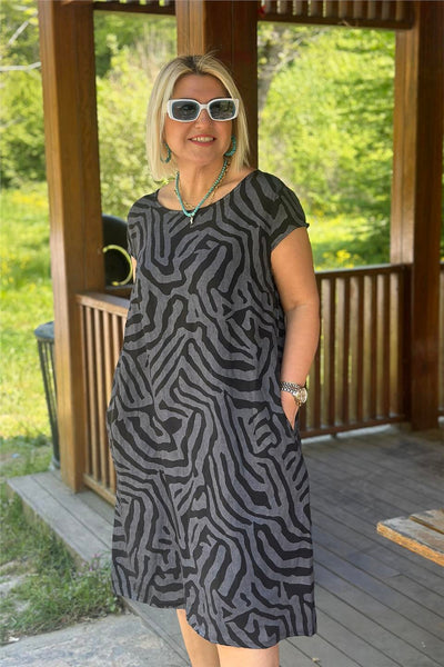 Solene™ | Flattering Zebra Dress